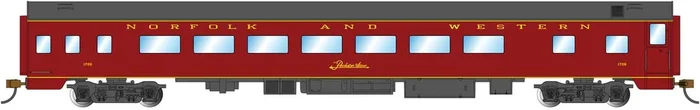 Bachmann 14218 HO Scale 85′ Smooth-Side Coach Norfolk & Western N&W 1726