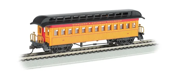 Bachmann 15101 HO Scale Wood Old Time Coach Car Western & Atlantic W&A