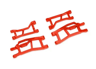 Traxxas Red WideMaxx Front Upper and Lower HD Suspension Arms: Mini Maxx